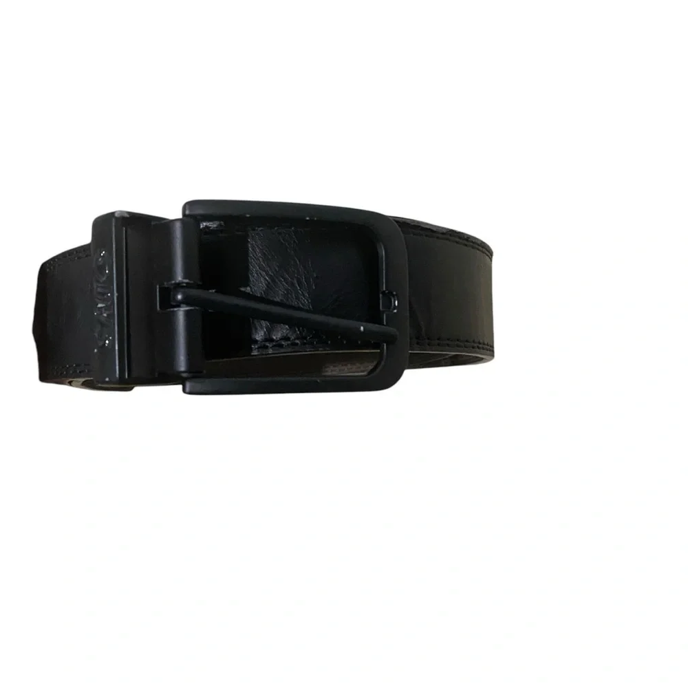 DVS Reversible Black Brown Bonded Leather Belt Sz 38 Skate